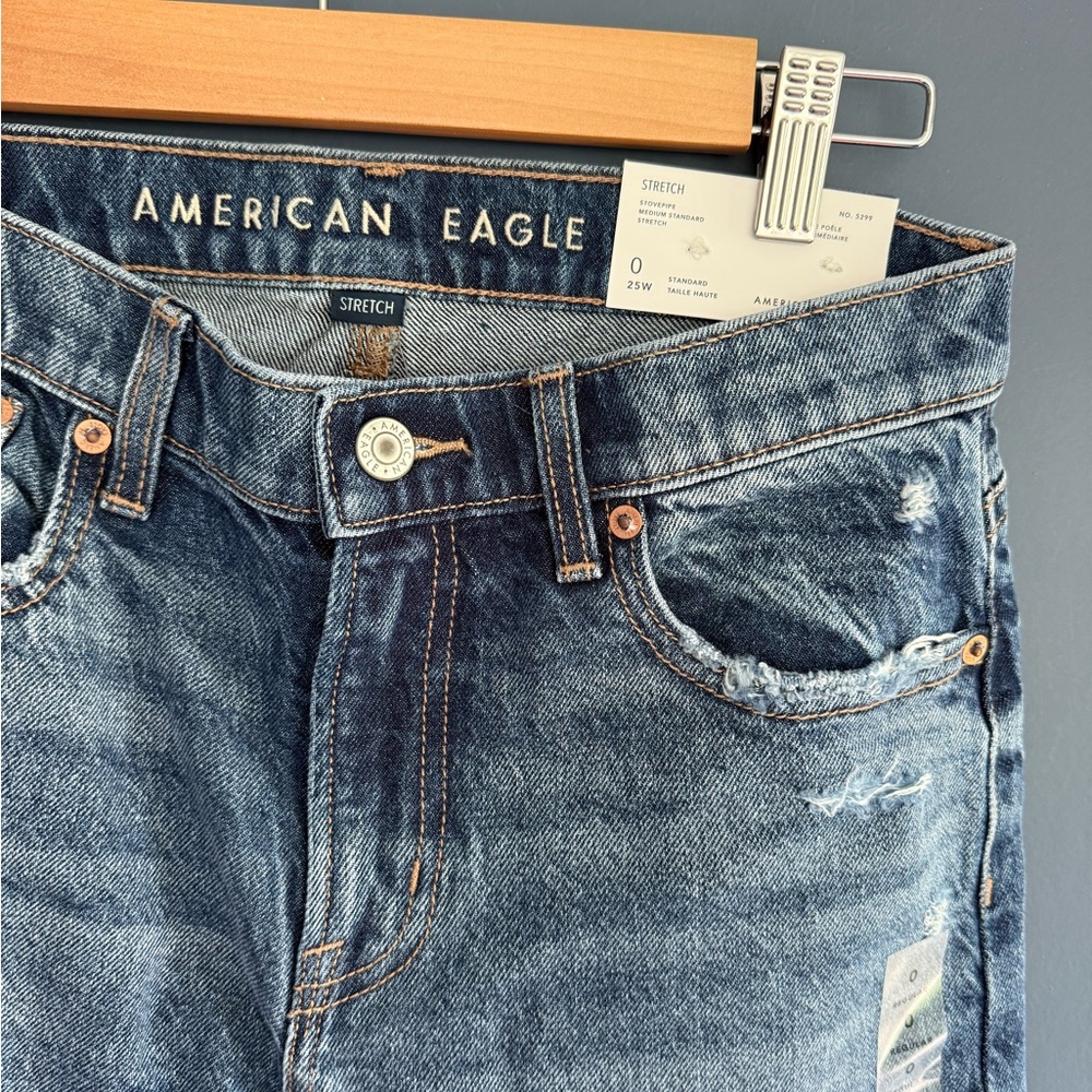 American Eagle Outfitters Blue Wide Leg Jeans - Picture 3 of 5